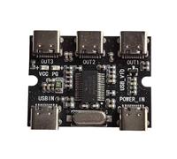 Yjcnelcr Adaptateur de carte d'extension USB de type C - Module d'extension USB 1 entrée 3 sorties avec port d'alimentation pour carte de développement