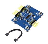 Yjcnelcr Adaptateur d'extension double port USB 2.0 9 broches pour PC, petit facteur de forme, pas besoin externe