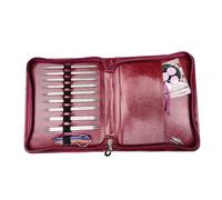 Yjcnelcr Aiguilles à crochet interchangeables circulaires de 2,5 à 5 mm en acier inoxydable