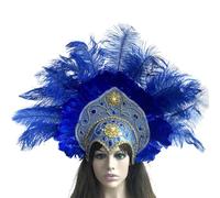 Yjcnelcr Bandeau à plumes des années 1920 pour jeu de rôle - Accessoire de costume Charleston - Carnaval, célébration - Coiffe à plumes