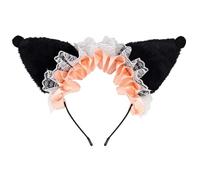 Yjcnelcr Bandeau en peluche avec motif chats de dessin animé, excellent couvre-chef pour les tenues quotidiennes, les accessoires de fête ou les accessoires photo au quotidien