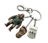Yjcnelcr Bigfoots Adventure Porte-clés avec breloque en forme d'empreinte
