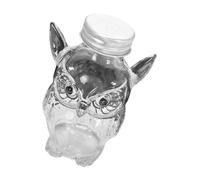 Yjcnelcr Boîte de rangement décorative en verre transparent avec couvercle amovible pour friandises pour chien et croquettes sèches