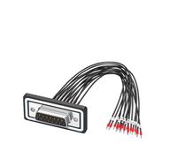 Yjcnelcr Câble adaptateur d'extension DB9pin / DB15P / DB25P, DB15 trou | Câble d'extension industriel DB9pin / DB15P / DB25P avec tube de marquage numérique et long fil de cuivre