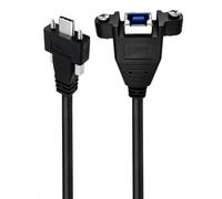 Yjcnelcr Câble d'extension d'accès au panneau intégré, tête droite Cmale | Connecteur USB 3.0 femelle de type C vers haut débit pour l'installation du routage des appareils fixes
