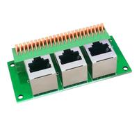 Yjcnelcr Carte adaptateur de port Ethernet RJ45 avec triple connecteurs pour des tests de réseau efficaces