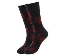Yjcnelcr Chaussettes mi-mollet en coton avec motif cœur et lèvres pour la Saint-Valentin, pour couples, couleur contrastée amusante, cadeau, Style 2, Taille unique