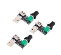 Yjcnelcr Lot de 3 contrôleurs de vitesse de ventilateur USB, contrôleur de vitesse du ventilateur 5 W, contrôleur de vitesse du ventilateur USB continu DC 5 V