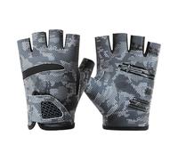 Yjcnelcr Mitaines confortables pour pêcheur UPF50 + Protection solaire Respirante Élastique Pour Unisexe Gants de Pêche Polyester