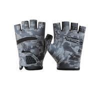 Yjcnelcr Mitaines confortables pour pêcheur UPF50 + Protection solaire Respirante Élastique Pour Unisexe Gants de Pêche Polyester