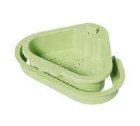 Yjcnelcr Passoire d'évier robuste à 2 niveaux avec compartiments amovibles pour économiser de l'espace pour éviers d'angle et petits coins de cuisine