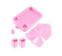 Yjcnelcr Plateau à perles stable avec couvercle et récipient à déchets pour verser facilement et facilement