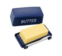 Yjcnelcr Porte-beurre réutilisable avec trancheuses antidérapantes intégrées, couvercle hermétique en polypropylène et boîte à beurre de cuisine facile à nettoyer