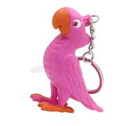 Yjcnelcr Porte-clés en forme d'oiseau parlant activé par pression avec lumière LED lumineuse - Décoration créative pour environnements sombres - Porte-clés LED avec son, Rouge, taille unique