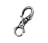 Yjcnelcr Porte-clés gothique en acier inoxydable pour homme - Design unique - Utilisation quotidienne - Pour Halloween, fête d'anniversaire, Large, taille unique