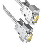 Yjcnelcr Rallonge de câble RS232 9 broches, câble d'entreprise à entreprise | Pour la transmission de données informatiques industrielles, câble d'extension RS232 flexible, communication robuste