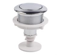 YJDOORPLAY Bouton de chasse d'eau pour réservoir, 55 mm ABS simple pression ou avec support, pièce de rechange noire ou argentée pour réparation de réservoir de salle de bain, installation à faire