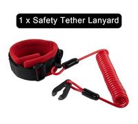 YJDOORPLAY Cordon de sécurité avec interrupteur d'arrêt pour Kawasaki Jet Ski JT900 JT1100 JS750 JH1200 Pièces de bateau nautique Rouge/noir