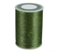 YJDOORPLAY Fil ciré à trois brins en microfibre torsadée pour couture du cuir, loisirs créatifs, fabrication de bracelets, couture à la main - 78 m - 0,8 mm (vert)