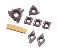 YJDOORPLAY Inserts de tournage en carbure CCMT060204 DCMT070204 11IR AG60 16ER AG60 MGMN200 pour porte-outils de tour CNC en acier inoxydable, filetage interne et externe
