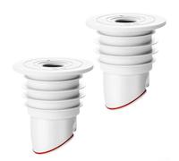 YJDOORPLAY Lot de 2 joints de vidange de sol en silicone pour machine à laver et lave-vaisselle 7 couches Système anti-fuite et anti-odeur 45-50 mm Blanc