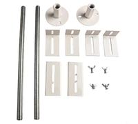 YJDOORPLAY Lot de 2 supports de radiateur au sol en fonte de 41 à 46 cm de hauteur pour radiateurs à colonne traditionnels, système de chauffage central, support en acier blanc