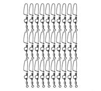 YJDOORPLAY Lot de 30 émerillons de pêche à roulement à billes pour pêche en eau douce et eau salée - Pour pêche au bar en mer et pêche à la traîne - En acier inoxydable robuste - Lot de 30 (14)