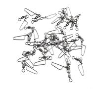 YJDOORPLAY Lot de 30 émerillons de pêche à roulement à billes pour pêche en eau douce et eau salée - Pour pêche au bar en mer et pêche à la traîne - En acier inoxydable robuste - Lot de 30 (2)