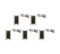 YJDOORPLAY Lot de 5 thermomètres numériques avec sonde externe étanche pour surveillance de la température, écran LCD, plage de 50 ℃ à +110 ℃, pour aquarium, réfrigérateur, congélateur (blanc)