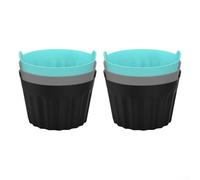YJDOORPLAY Lot de 6 moules de cuisson en silicone pour friteuse à air comprimé pour pocher, crêpes, cupcakes, ramequins, accessoires de cuisine, four à micro-ondes, 6,5 x 5 cm (noir)