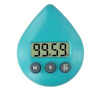 YJDOORPLAY Minuteur de cuisine pour douche, salle de bain, compte à rebours pour économie d'énergie, écran LCD, dos magnétique, anti-éclaboussures, usage domestique pour enfants et étudiants (vert)