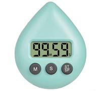 YJDOORPLAY Minuteur de cuisine pour douche, salle de bain, compte à rebours pour économie d'énergie, écran LCD, dos magnétique, anti-éclaboussures, usage domestique pour enfants et étudiants (vert