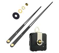 YJDOORPLAY Mouvement d'horloge à quartz à couple élevé pour horloges murales à faire soi-même, mécanisme à long arbre avec aiguilles en noyer, aiguille des heures de 184 mm, aiguille des minutes de