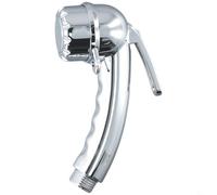 YJDOORPLAY Pomme de douche avec bouton Start Stop Connecteur 1/2" Chrome Camping Camping-car Bateau Salle de bain Douche Fixture Contrôle du débit d'eau