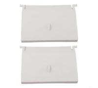 YJDOORPLAY Porte de déversoir de rechange pour piscine hors sol, rabat en ABS blanc de 145 mm x 120 mm avec poignée et broches, prévention efficace des débris et guide de débit d'eau, lot de 1 ou 2 (2