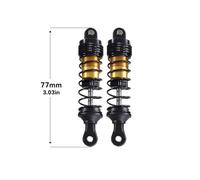 YJDTESVC Amortisseur de Voiture RC 77MM for MJX Hyper 1/14 14210 14209 14301-03 1/16 16207-16210 H16 Wltoys 144001 02 10 124010 124017 124019(Gold)