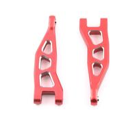 YJDTESVC Bloc de Direction/Bras de Suspension/Arbre de Transmission/Couvercle de boîte de Vitesses en métal for Arrma 1/18 Granite GROM RTR ARA2102 RC Car OP Upgrade Parts(Rear Upper Arm-Red)