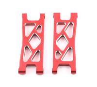 YJDTESVC Bloc de Direction/Bras de Suspension/Arbre de Transmission/Couvercle de boîte de Vitesses en métal for Arrma 1/18 Granite GROM RTR ARA2102 RC Car OP Upgrade Parts(Rear Lower Arm-Red)