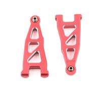 YJDTESVC Bloc de Direction/Bras de Suspension/Arbre de Transmission/Couvercle de boîte de Vitesses en métal for Arrma 1/18 Granite GROM RTR ARA2102 RC Car OP Upgrade Parts(Front Lower Arm-Red)