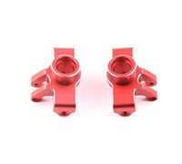 YJDTESVC Bloc de Direction/Bras de Suspension/Arbre de Transmission/Couvercle de boîte de Vitesses en métal for Arrma 1/18 Granite GROM RTR ARA2102 RC Car OP Upgrade Parts(Steering Block-Red)