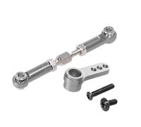 YJDTESVC Bras de servomoteur de Liaison de Direction de Tige de Direction de Mise à Niveau en métal de Voiture télécommandée for MJX Hyper go 1/16 16207 16208 16209 16210 H16(Grey)