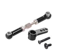 YJDTESVC Bras de servomoteur de Liaison de Direction de Tige de Direction de Mise à Niveau en métal de Voiture télécommandée for MJX Hyper go 1/16 16207 16208 16209 16210 H16(Zwart)