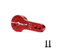 YJDTESVC Bras de servomoteur RC en métal 23T en Aluminium for Futaba Savox Xcore HL HD Power JX SPT Dspower Robot DIY Drone Car Part(Servo Arm-Red)