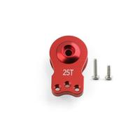 YJDTESVC Bras de servomoteur réglable en Alliage d'aluminium 25T, 1 pièce, Amortisseur, 1/3 Trou, for Voiture sur chenilles 1/10 RC TRX TRX4 TRX6, pièces de Mise à Niveau(3-Hole Red)
