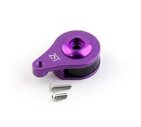 YJDTESVC Bras de servomoteur réglable en Alliage d'aluminium 25T, 1 pièce, Amortisseur, 1/3 Trou, for Voiture sur chenilles 1/10 RC TRX TRX4 TRX6, pièces de Mise à Niveau(1-Hole Purple)