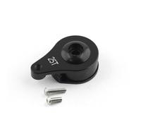 YJDTESVC Bras de servomoteur réglable en Alliage d'aluminium 25T, 1 pièce, Amortisseur, 1/3 Trou, for Voiture sur chenilles 1/10 RC TRX TRX4 TRX6, pièces de Mise à Niveau(1-Hole Black)