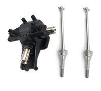 YJDTESVC Différentiel Avant et arrière en métal X18A-1X for Wltoys 12428 et 12423, 2 Arbres de Transmission Avant en métal CVD 0090