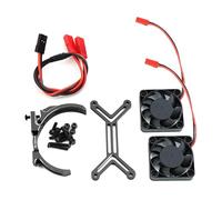 YJDTESVC Dissipateur Thermique de Moteur AM-5687 56113, Double Ventilateur de Refroidissement, 56-58 mm, for pièces de Mise à Niveau 1/5 XMAXX XRT Arrma Kraton, Noir