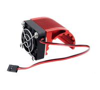 YJDTESVC Dissipateur Thermique de Moteur en Alliage d'aluminium CNC 4010, Ventilateur 40 x 40 mm for Moteur sans balais 42 mm Hobbywing Leopard Castle 4274 1515 812 T8 4268 4272(Rot)