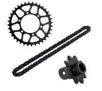 YJDTESVC Ensemble de pignons Avant 10 Dents en Acier au Carbone Moyen + pignon arrière 36 Dents en Aluminium 7075T + chaîne à pignons 70 Sections for Moto LOSI-1/4 Promoto-MX(36T 10T Gear Chain)